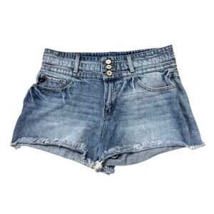 Kancan Cut Off Frayed Edge Jean Shorts High Rise‎ Women's Size 29